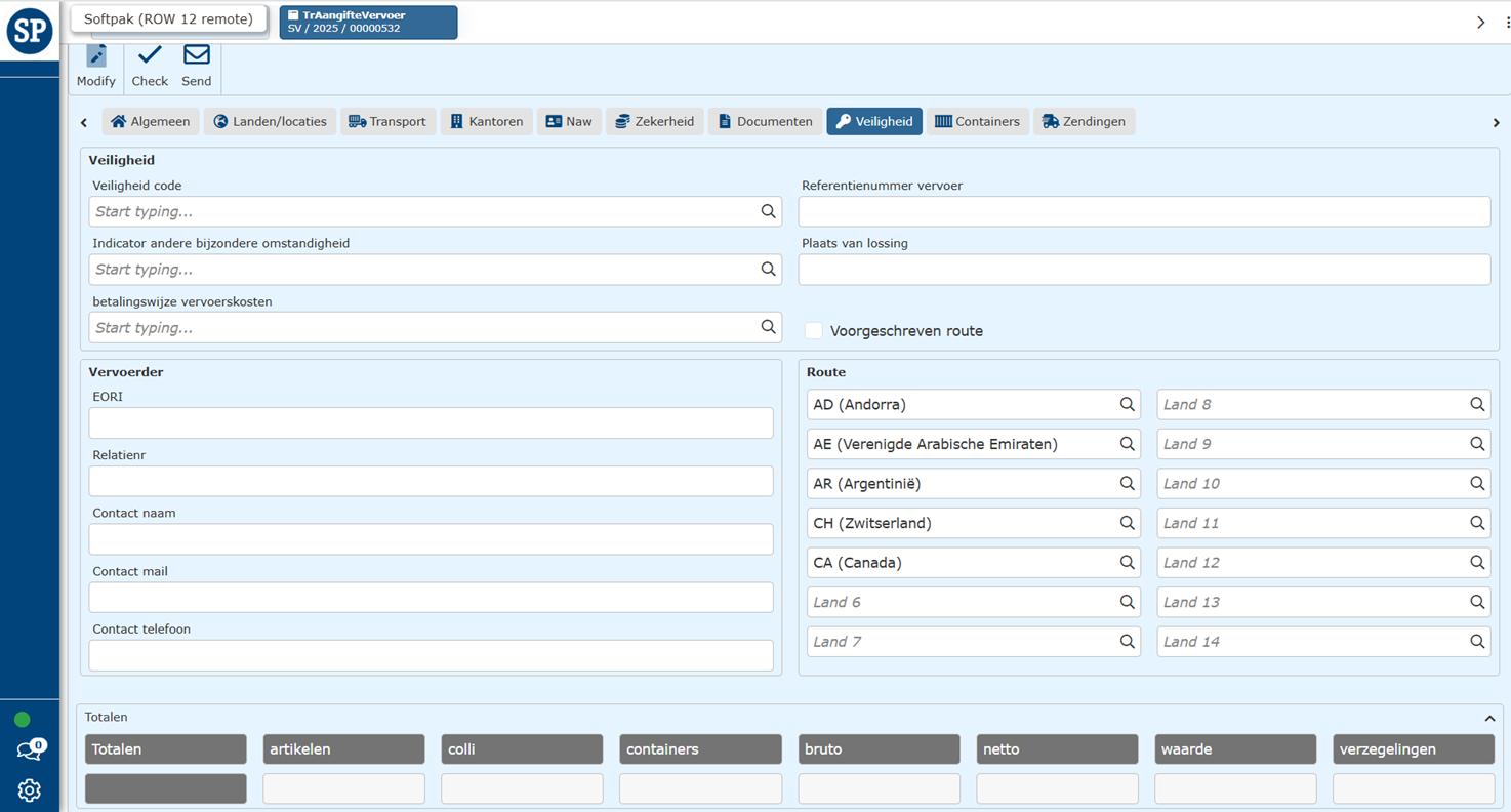 Scherm 3 aangifte invoeren details